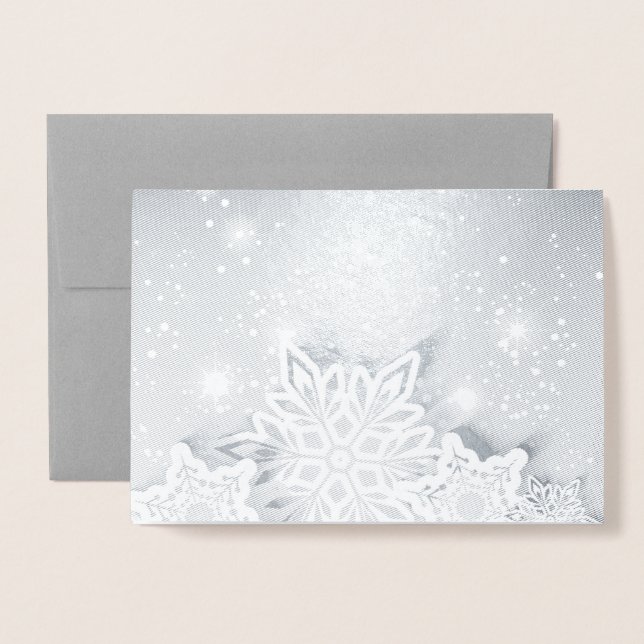 Carte Dorée Flèches de neige 3D (Devant avec enveloppe)
