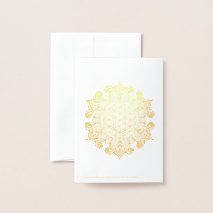 Carte Dorée Fleur De Vie - Indien Mandala 2