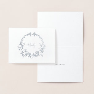 Carte Dorée Fleur Nom de couronne Papier à lettres