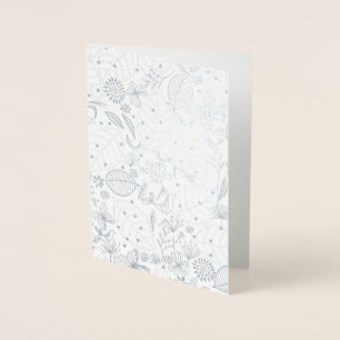 Carte Dorée Fleurs biologiques Salutation de la Fête des mères