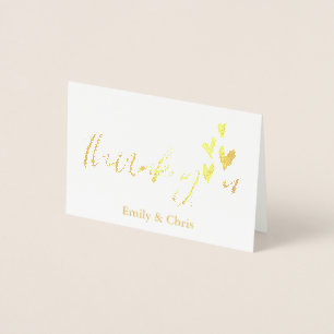 Carte Dorée Fond d'or   Merci photo Calligraphie