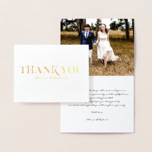 Carte Dorée Foto de Mariage de police moderne simple Font Merc