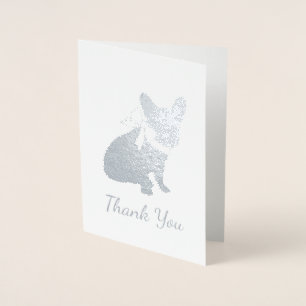 Carte Dorée Français Baby shower Bulldog Français Frenchie