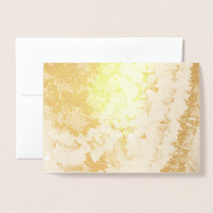 Carte Dorée Garrière de fleurs indiennes