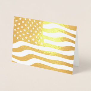 Carte Dorée Gold American Flag USA