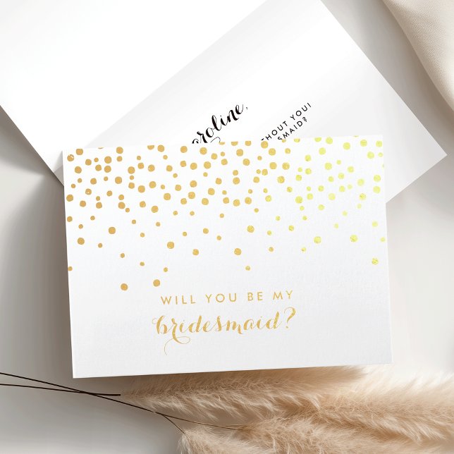 Carte Dorée  | Gold Foil Confetti (Créateur téléchargé)