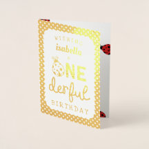 Gold Foil Ladybug Anniversaire