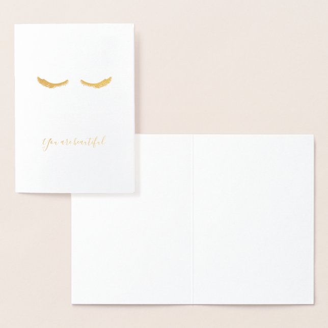 Carte Dorée Gold Glam Eyelashes Belle (Affichage)