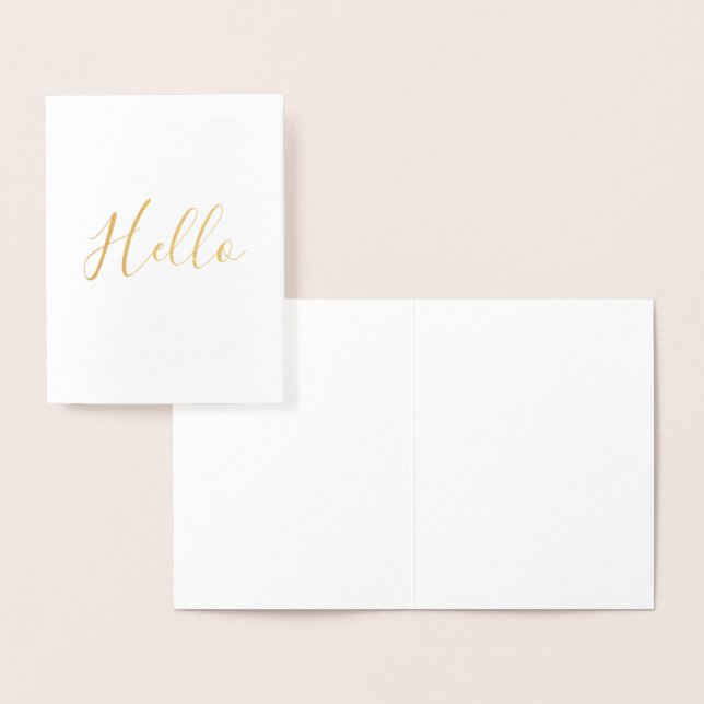 Carte Dorée Gold Hello (Affichage)