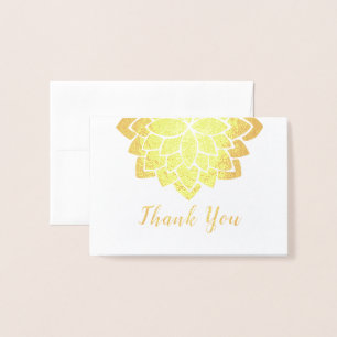 Carte Dorée Gold Lotus Design Mandala