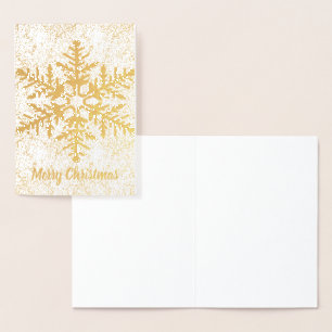 Carte Dorée Gold Snowflake Confetti