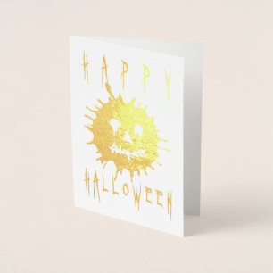 Carte Dorée Happy Halloween Splatolatern