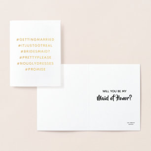 Carte Dorée Hash-Tagging Il Est Juste Devenu Réel - Drôle Brid