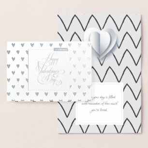 Carte Dorée Heureuse Sainte-Valentin élégant luxe moderne