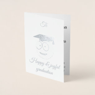Carte Dorée heureux jour de remise des diplômes argent