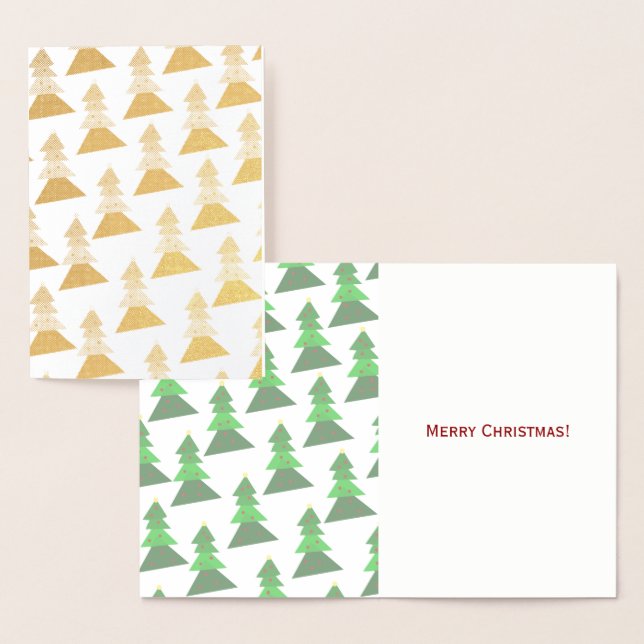 Carte Dorée Homey Christmas Tree Motif Joyeux Noël Gold (Affichage)