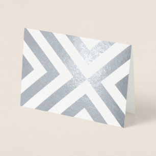 Carte Dorée Huile d'argent et Chevrons blancs