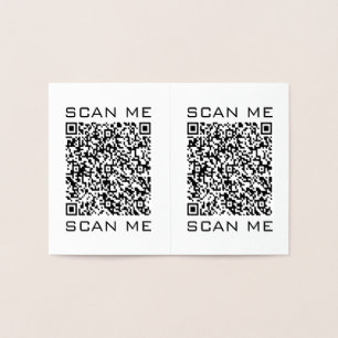 Carte Dorée Info Code QR Scannez-Moi Texte Votre Design Modern