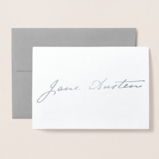 Carte Dorée Jane Austen Signature - Argent