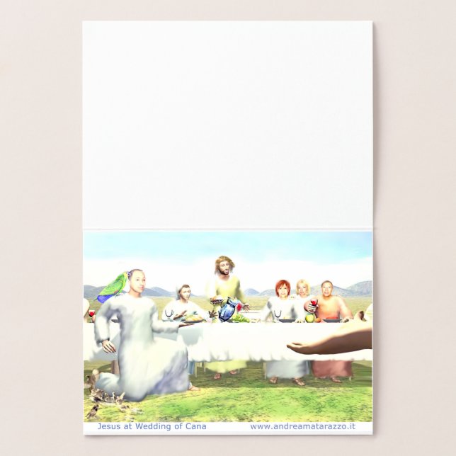 Carte Dorée Jésus au Mariage de Cana (Intérieur)