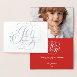 Carte Dorée Joie au monde Élégante calligraphie de Noël