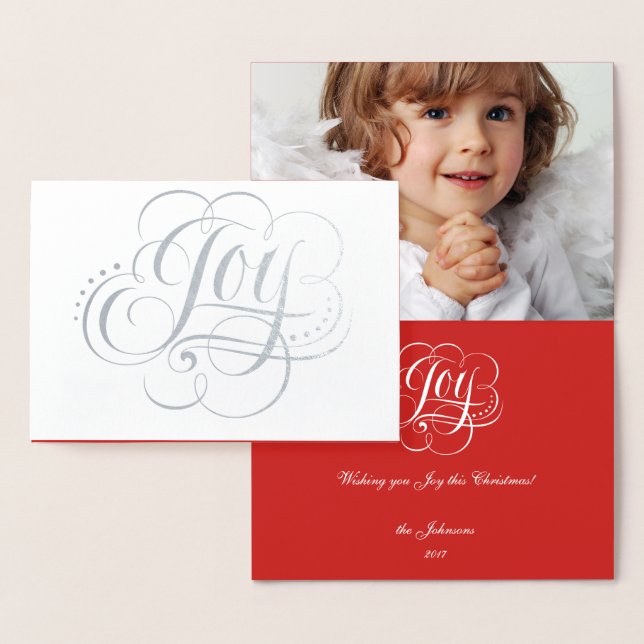 Carte Dorée Joie au monde Élégante calligraphie de Noël (Affichage)