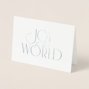 Carte Dorée Joie au monde La typographie moderne de Noël