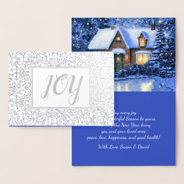 Carte Dorée Joie. Noël de luxe (Affichage)