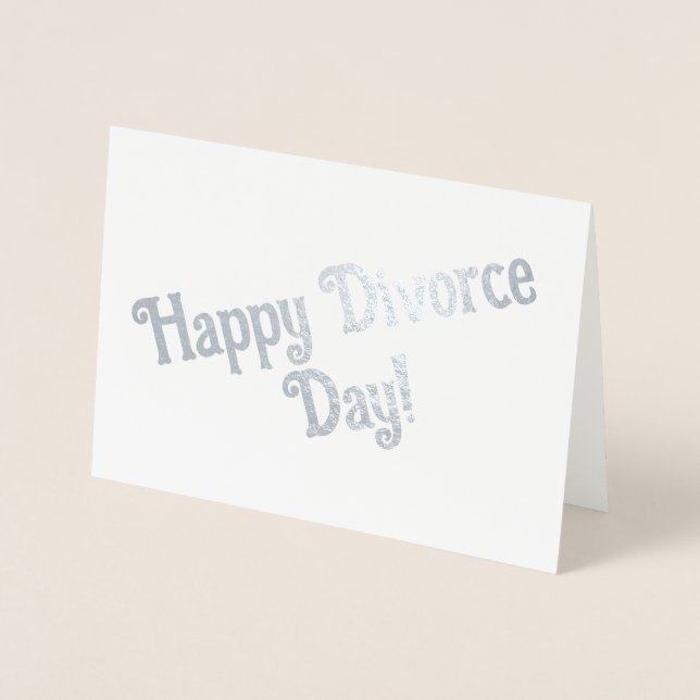 Carte Dorée Joyeuse Fête de Divorce ! (Devant)