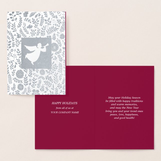 Carte Dorée Joyeuses fêtes | Christmas Angel Luxe Real (Affichage)