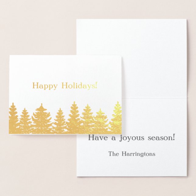 Carte Dorée Joyeuses fêtes ! | Fond d'or | Vous Customisez (Affichage)