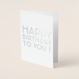 Carte Dorée Joyeux Anniversaire À Vous ! Intérieur Vide