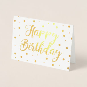 Carte Dorée Joyeux anniversaire pétillant