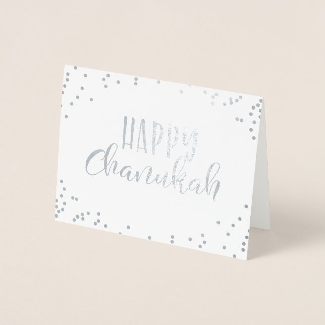 Carte Dorée Joyeux Chanukah (Devant)