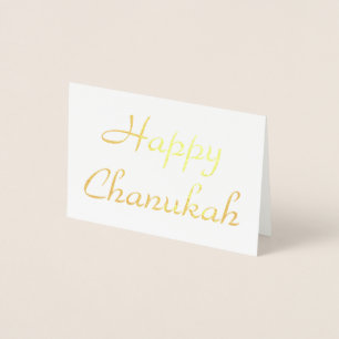 Carte Dorée Joyeux Chanukah