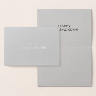 Carte Dorée Joyeux Chrismukkah simple minimaliste élégant