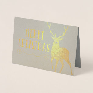 Carte Dorée Joyeux Noël