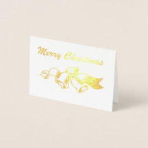 Joyeux Noël avec cloches et ruban