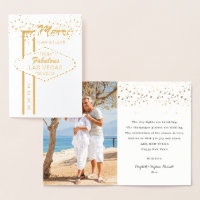 Joyeux Noël de Las Vegas Photo Foil Card