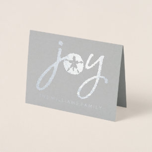 Carte Dorée Joyeux Noël   Dollar de sable argenté