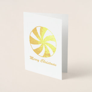 Carte Dorée Joyeux Noël Peppermenthe Starlight Mint Candy