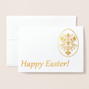 Carte Dorée Joyeux Pâques !