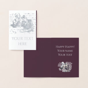 Carte Dorée La fille lisant un livre