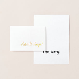 Carte Dorée là où fais je commencez-moi suis feuille d'or