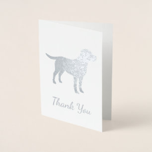 Carte Dorée Labrador Chien Baby shower Blue Boy Lab
