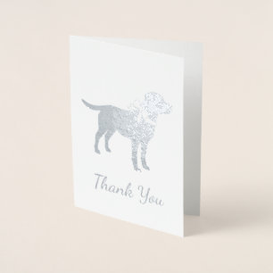 Carte Dorée Labrador Chien Baby shower Blue Boy Lab