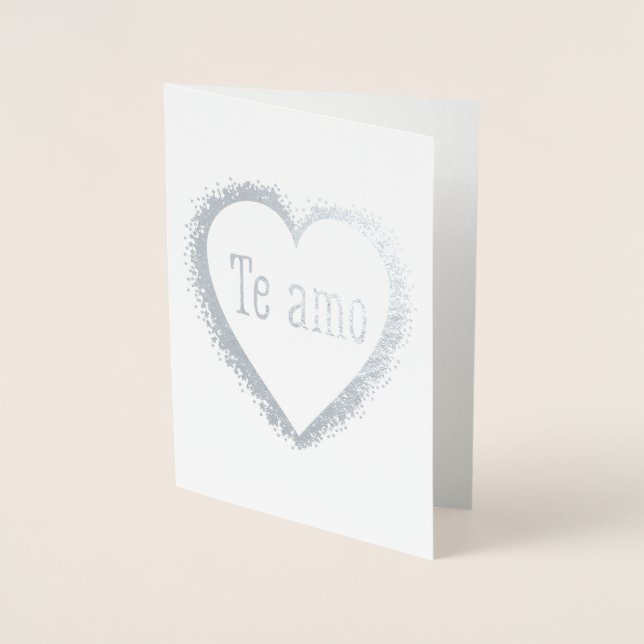 Carte Dorée L'amo, je t'aime en espagnol (Devant)