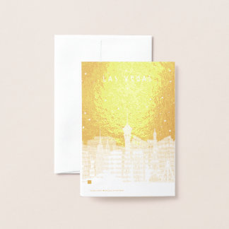 Carte Dorée Las Vegas, Nevada | Skyline Postcard