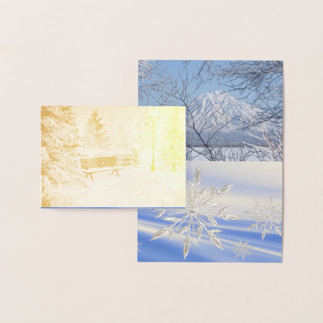 Carte Dorée Le Flocon De Neige Personnalise La Destinée Destin (Affichage)