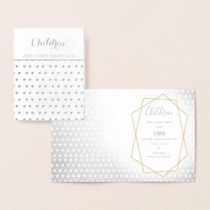 Carte Dorée Les enfants sont un don de Dieu